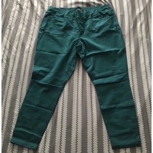 Susan Graver Weekend Premium Stretch Ankle Leggings Pockets 1XP Green‎ NWOT